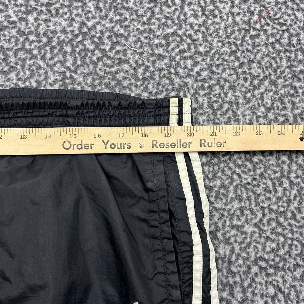 Vintage Adidas Track Pants Men Large Black White 3 Stripe Snap Button 40x31 L